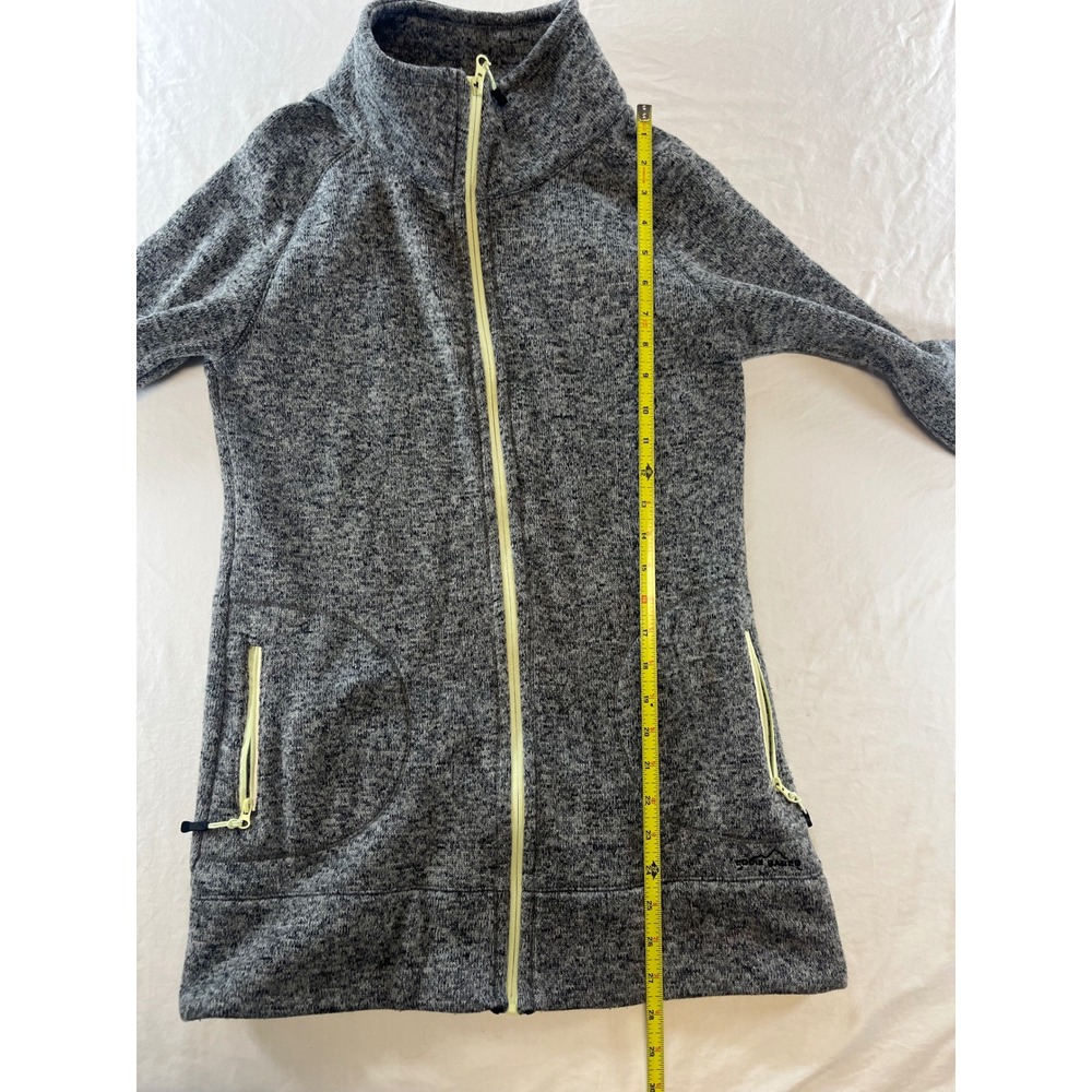 Eddie Bauer Womens Full Zip Fleece Jacket Gray Athletic Casual Coat - Picture 5 of 8